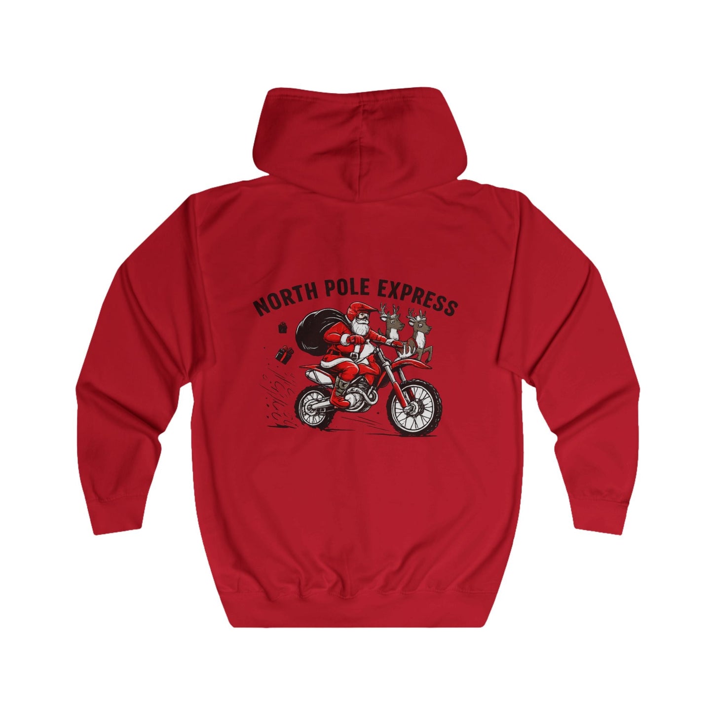North Pole Express Motocross Zip Hoodie - SJM Print Store