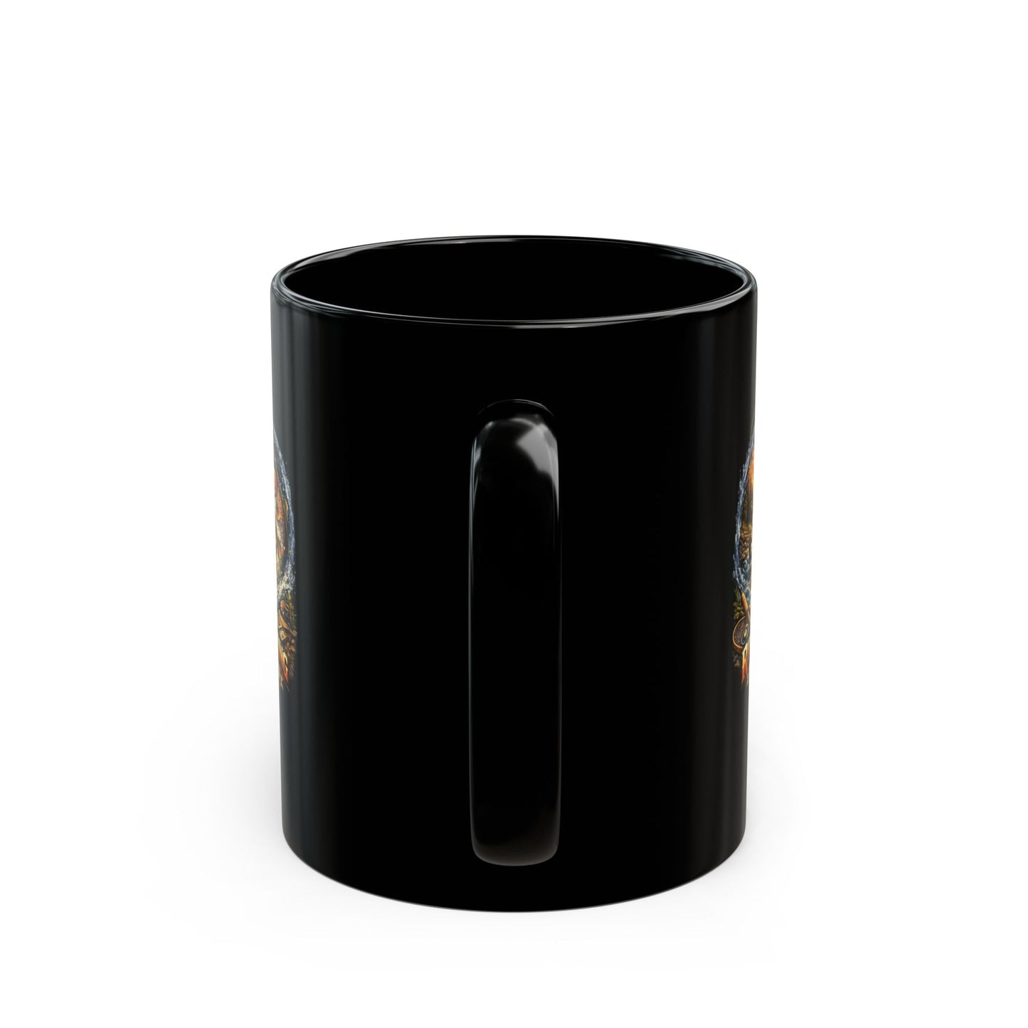 River Fishing Ceramic Mug – 'Living the Dream' Black Coffee Cup (11oz) - SJM Print Store
