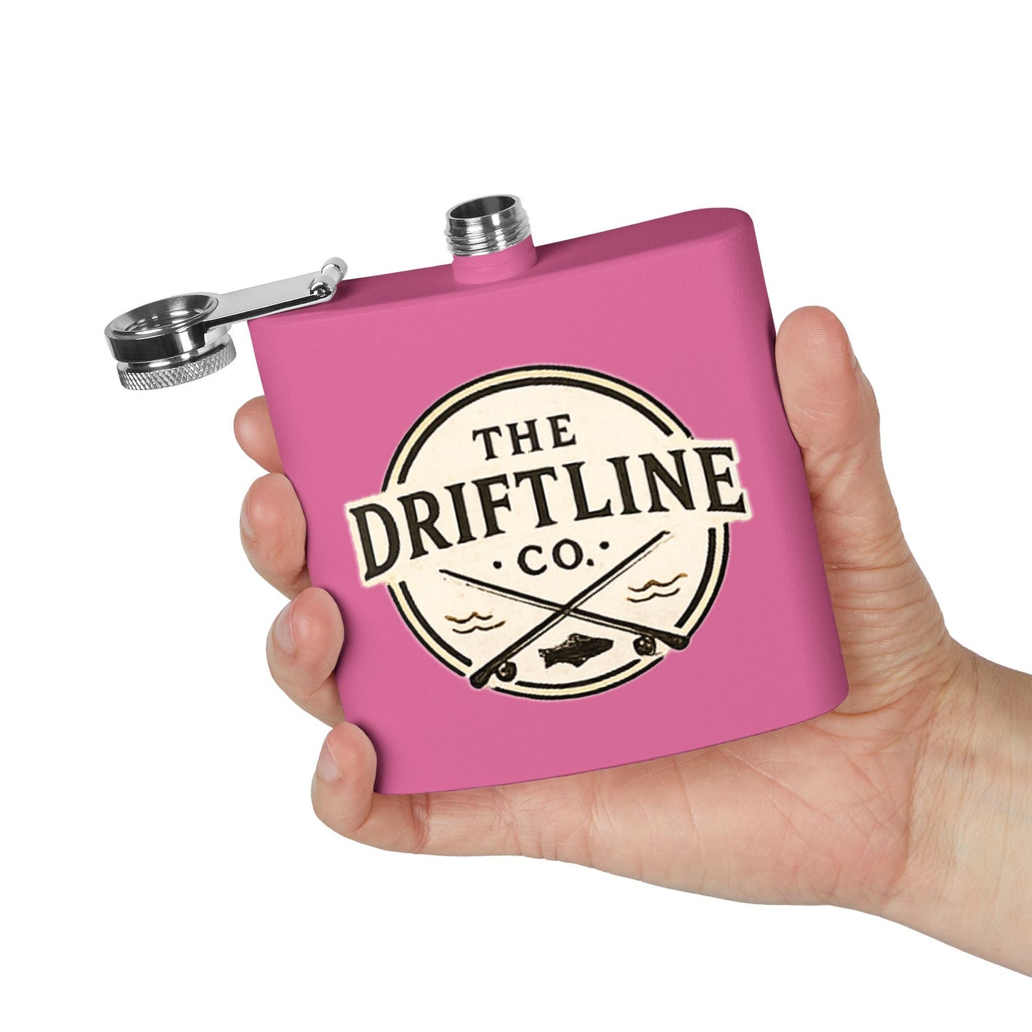 The Driftline Company Cream Crest Edition Hip Flask - SJM Print Store