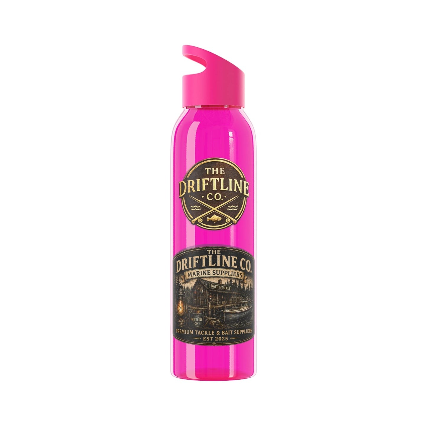 The Driftline Company Marine Suppliers Premium Tackle & Bait Sports Water Bottle - SJM Print Store