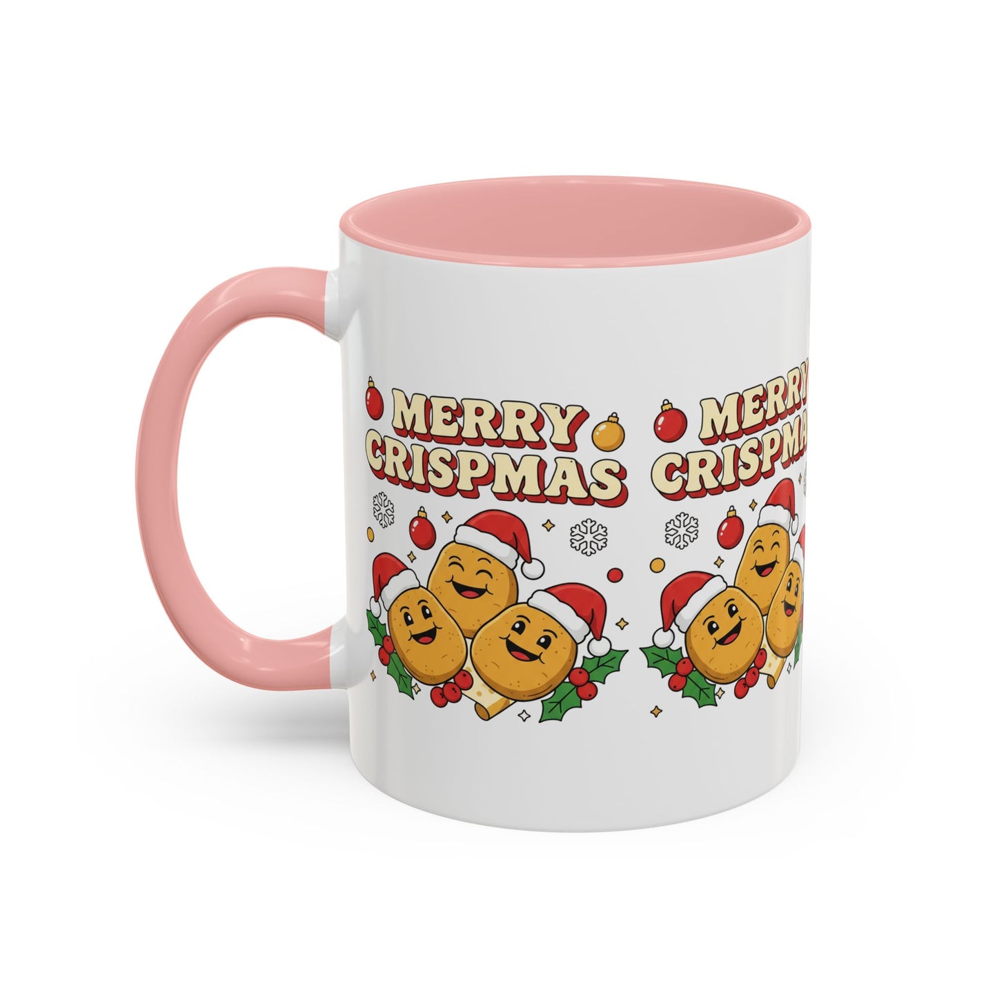 Merry Crispmas Christmas Accent Mug – Funny Festive Mug
