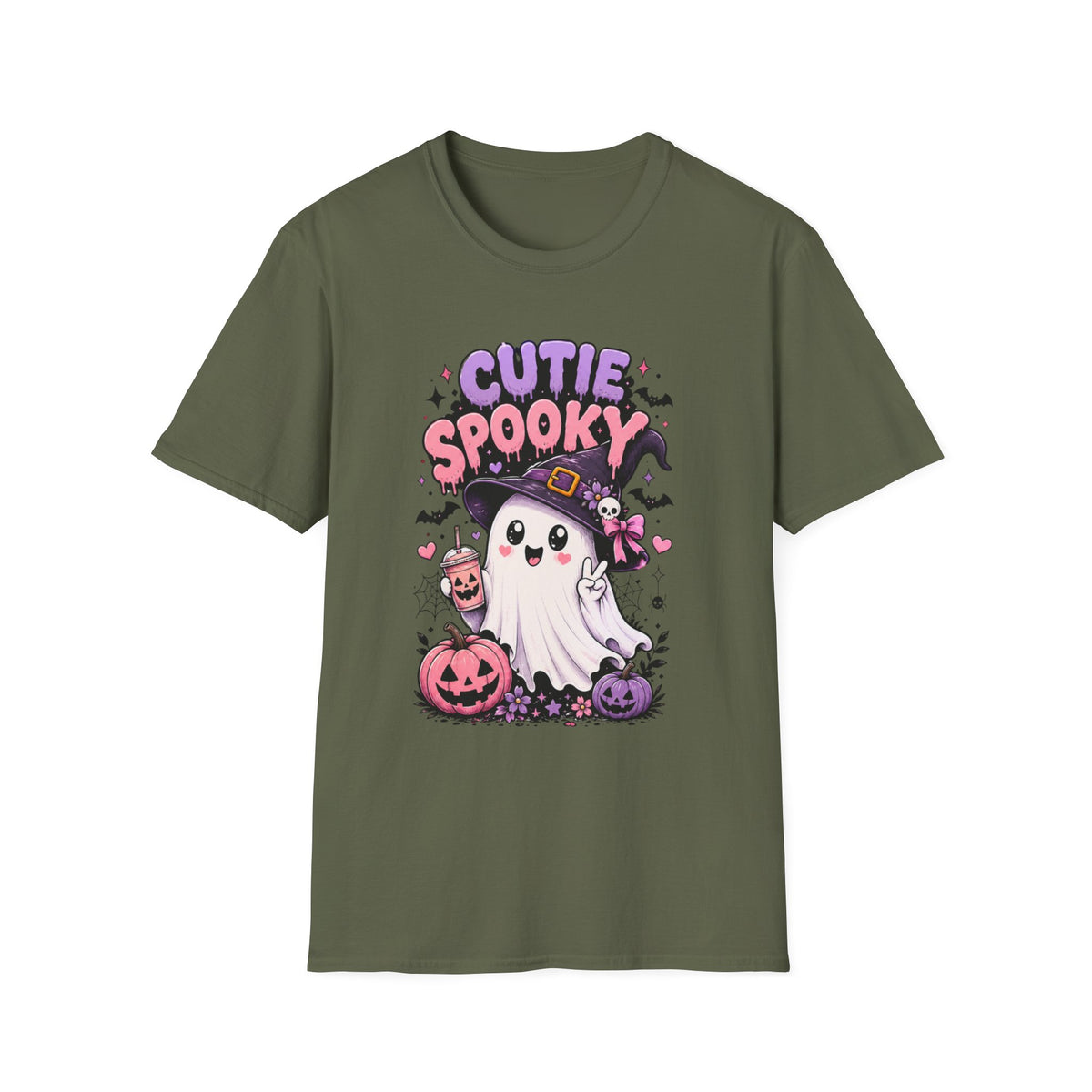 Cutie Spooky Ghost Halloween T-Shirt – Cute Graphic Tee