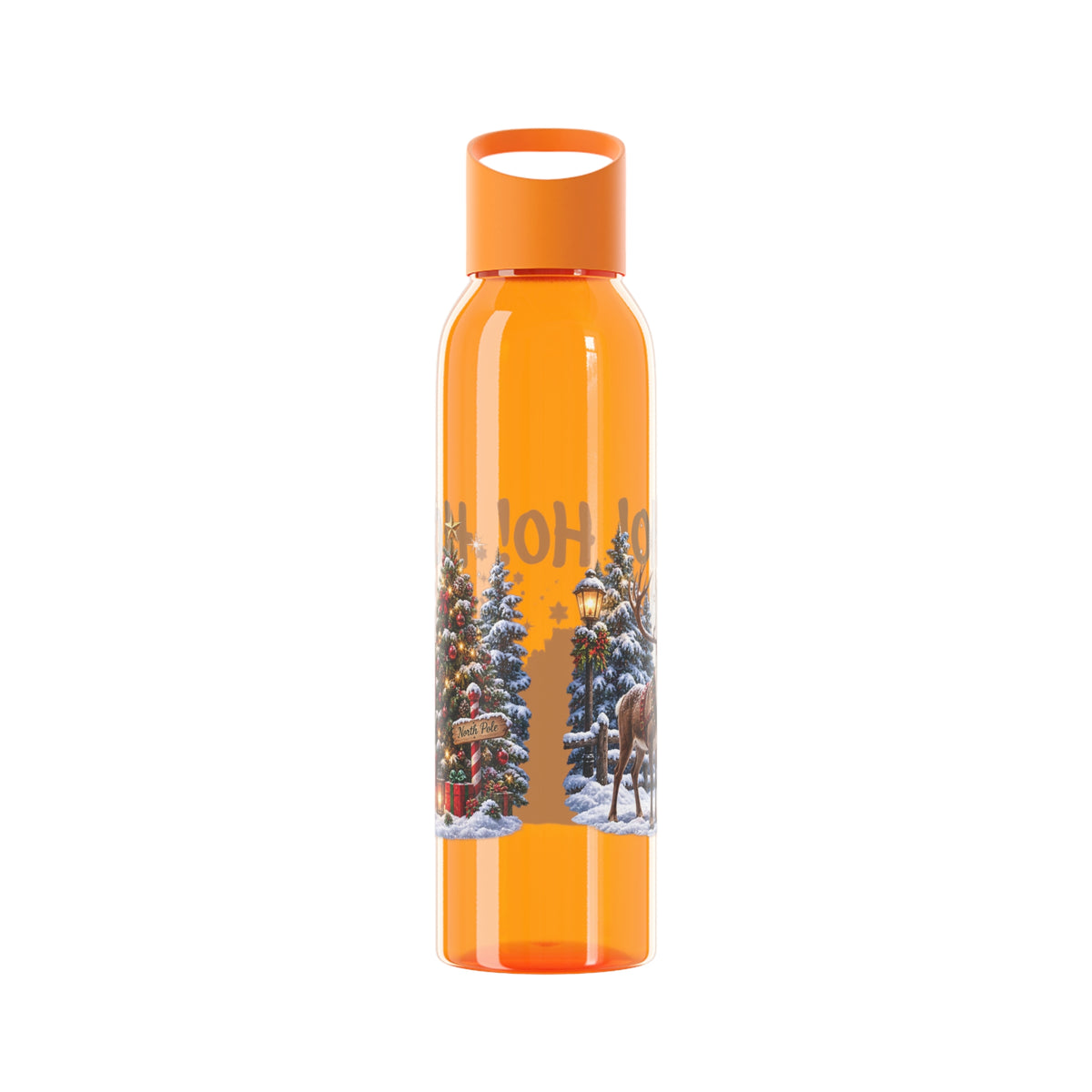 Ho Ho Ho Santa Christmas Water Bottle – Festive Sleigh Design