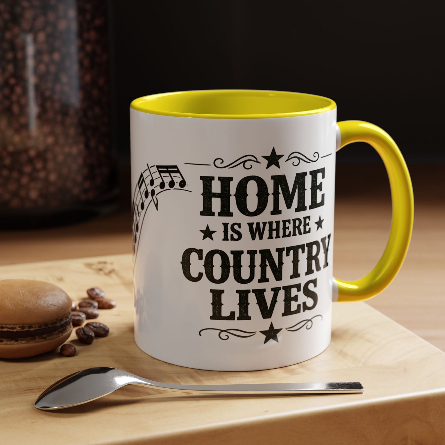Home Is Where Country Lives Accent Mug – Country Music Mug