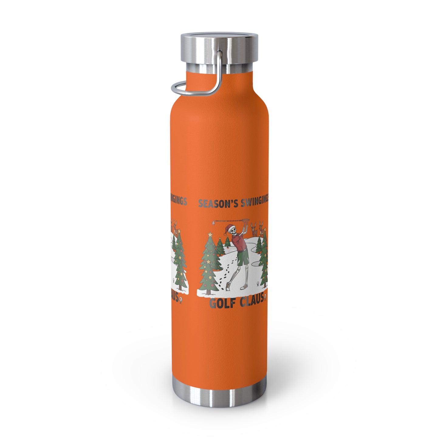 Golf Claus Insulated Flask – Season’s Swingings Christmas Golf Bottle