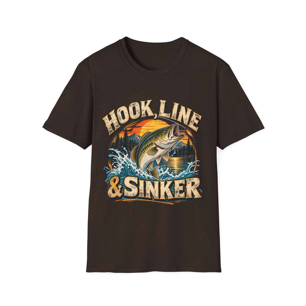Hook, Line & Sinker Fishing T-Shirt – Vintage Angler Graphic Tee