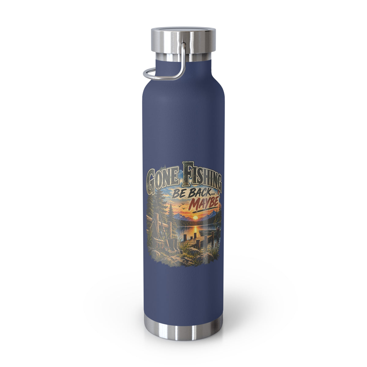 Gone Fishing, Be Back… Maybe Insulated Flask – Vintage Fishing Flask