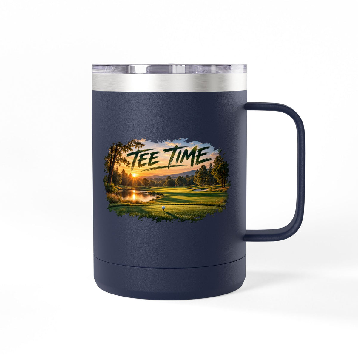 Tee Time Golf Insulated Mug – 15oz Stainless Steel Tumbler