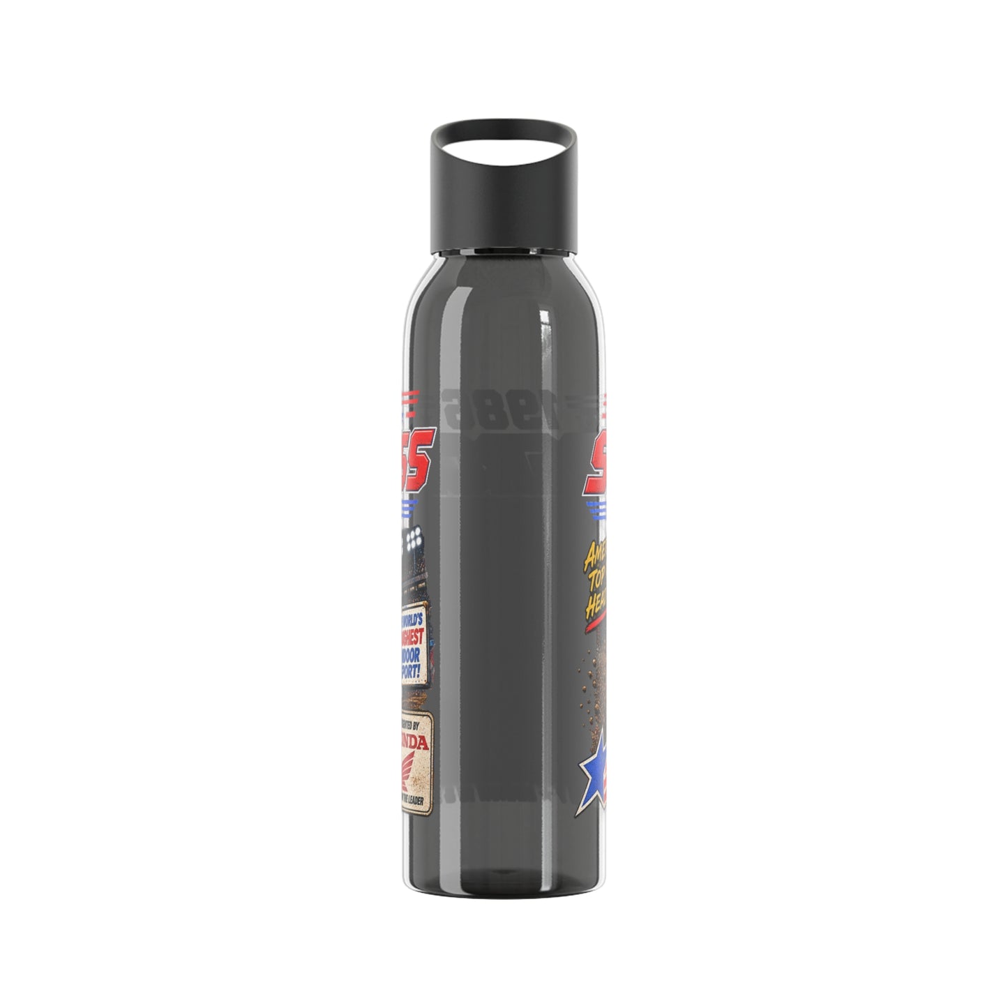 Supercross 1986 Moto Racing Water Bottle  Retro Motocross Champion Design
