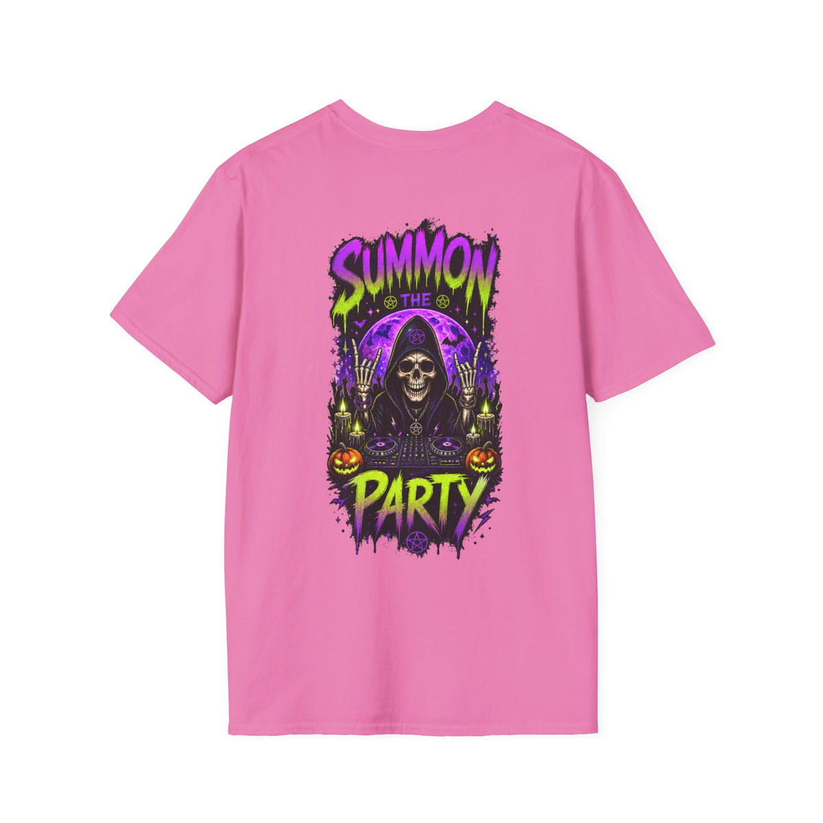 Summon The Party Halloween Unisex T-Shirt – Front & Back Print