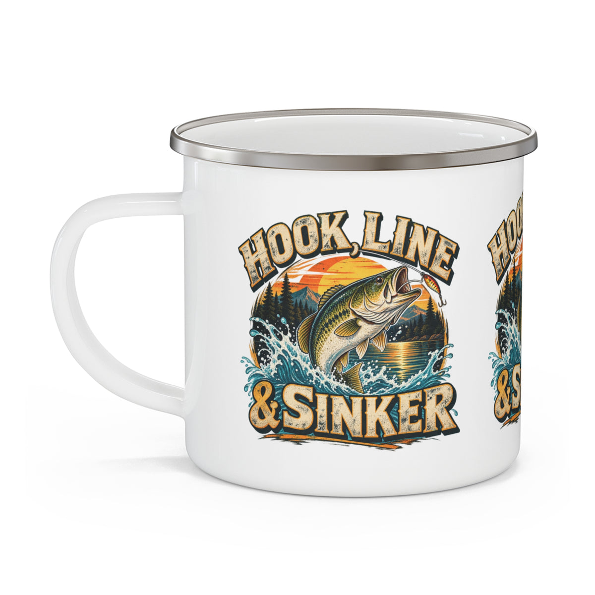Hook, Line & Sinker Enamel Mug – Vintage Fishing Mug