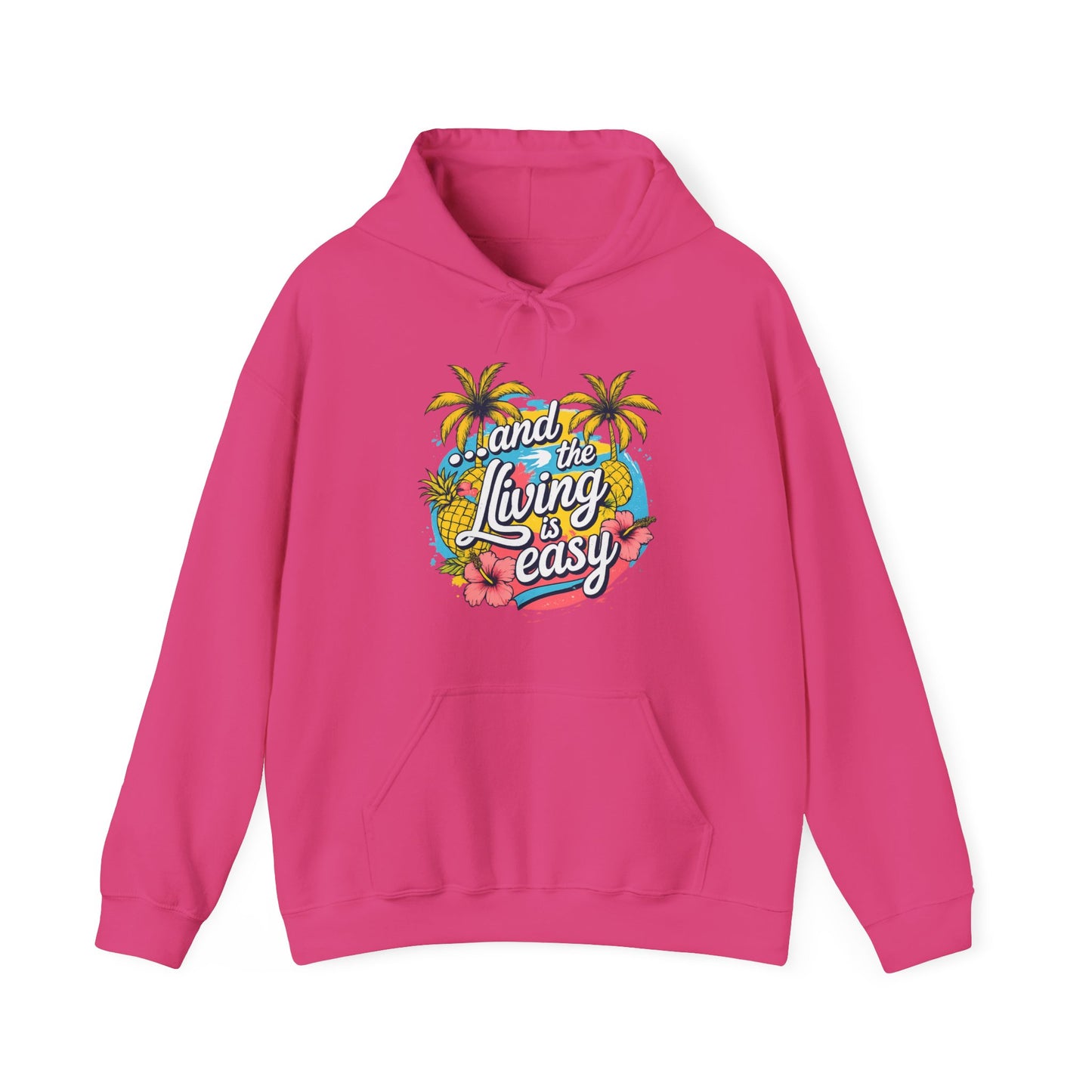 Easy Living Co. "...and the Living is Easy" Tropical Hoodie | Relaxed Beach & Summer Pullover