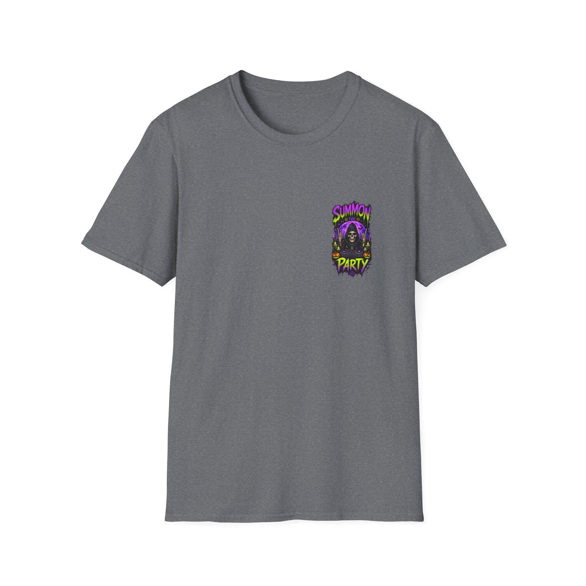 Summon The Party Halloween Unisex T-Shirt – Front & Back Print