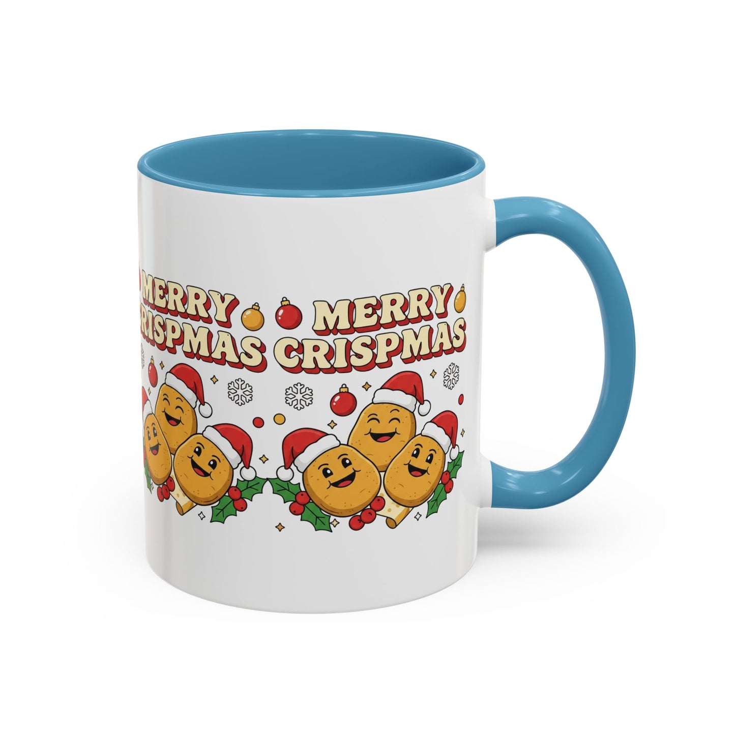 Merry Crispmas Christmas Accent Mug – Funny Festive Mug