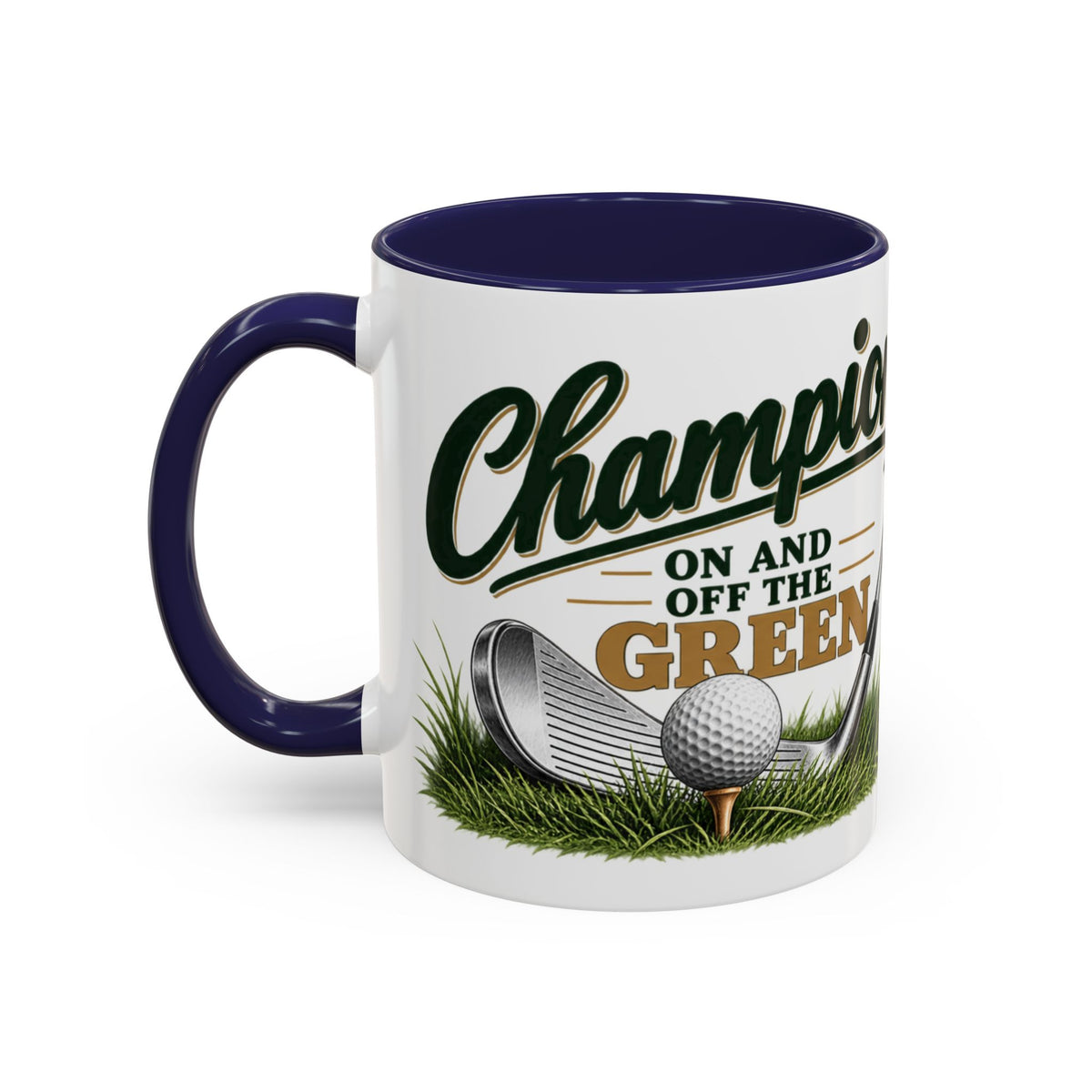 Golf Champion Accent Mug – Wraparound Golfer Design