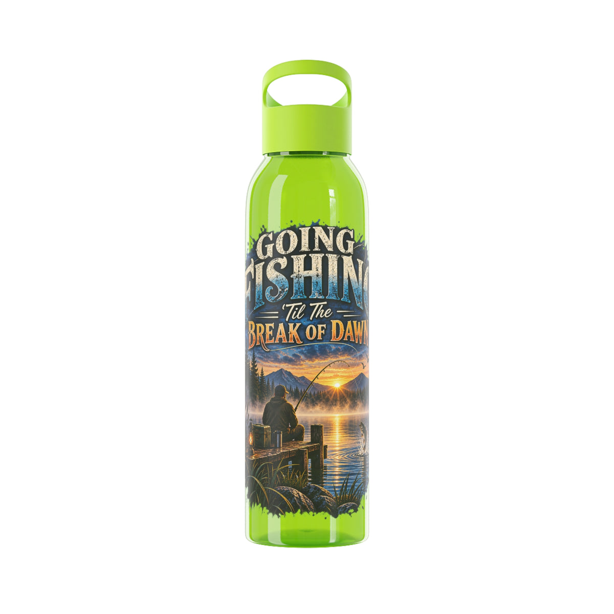 Going Fishing 'Til the Break of Dawn Water Bottle — Fishing Sunrise Stainless Bottle