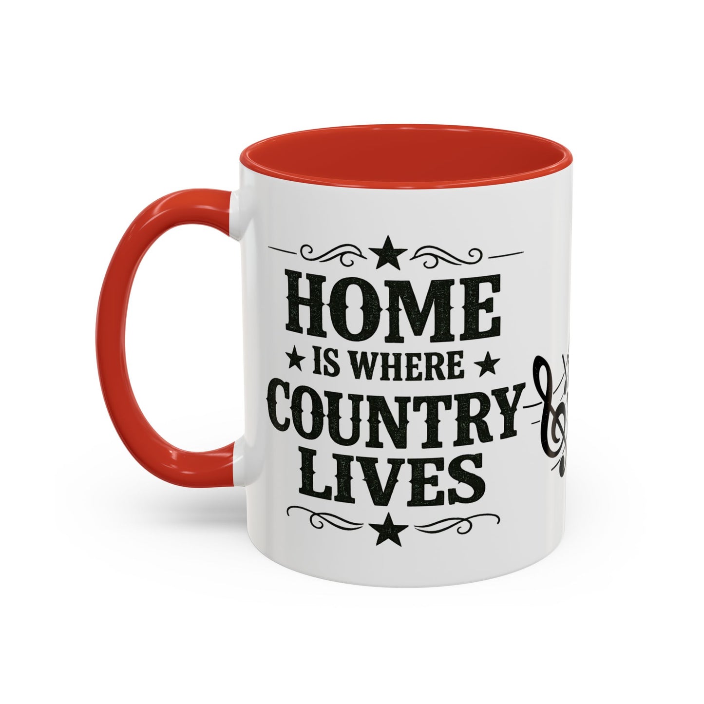Home Is Where Country Lives Accent Mug – Country Music Mug