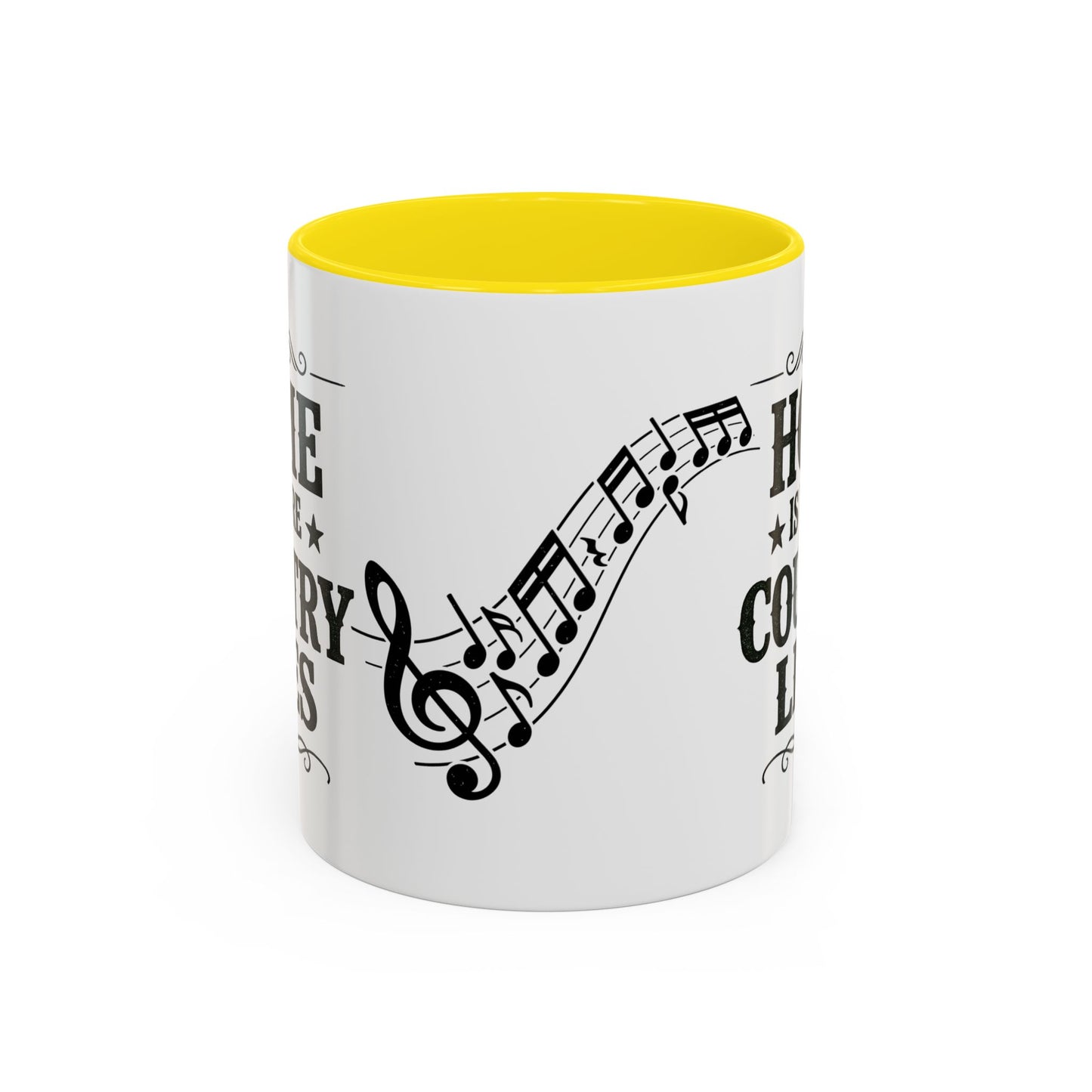 Home Is Where Country Lives Accent Mug – Country Music Mug