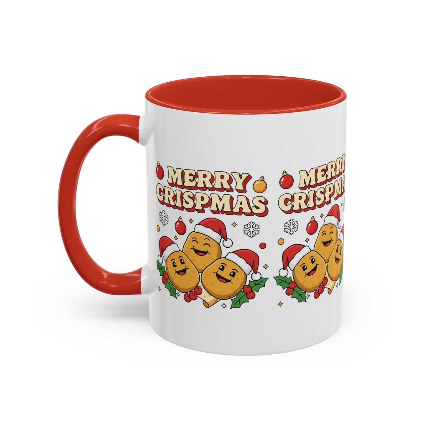 Merry Crispmas Christmas Accent Mug – Funny Festive Mug