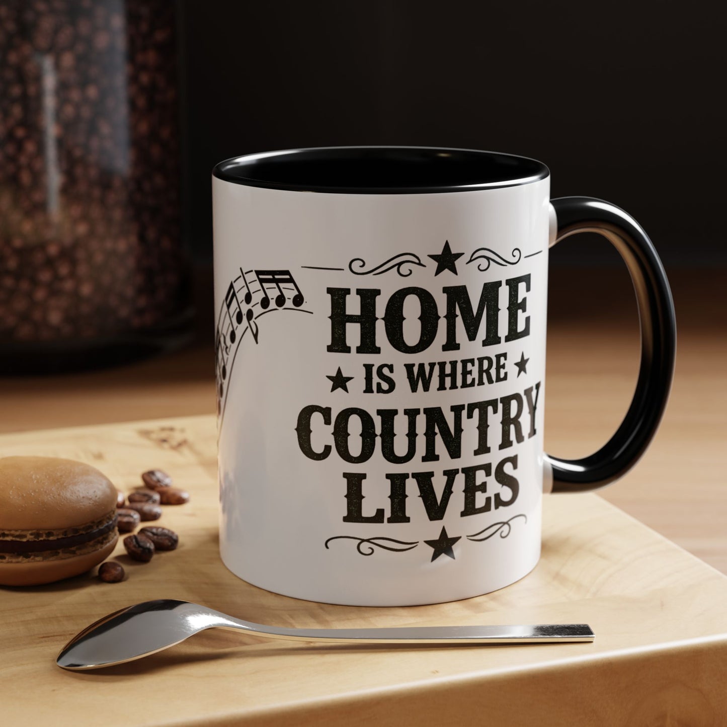 Home Is Where Country Lives Accent Mug – Country Music Mug
