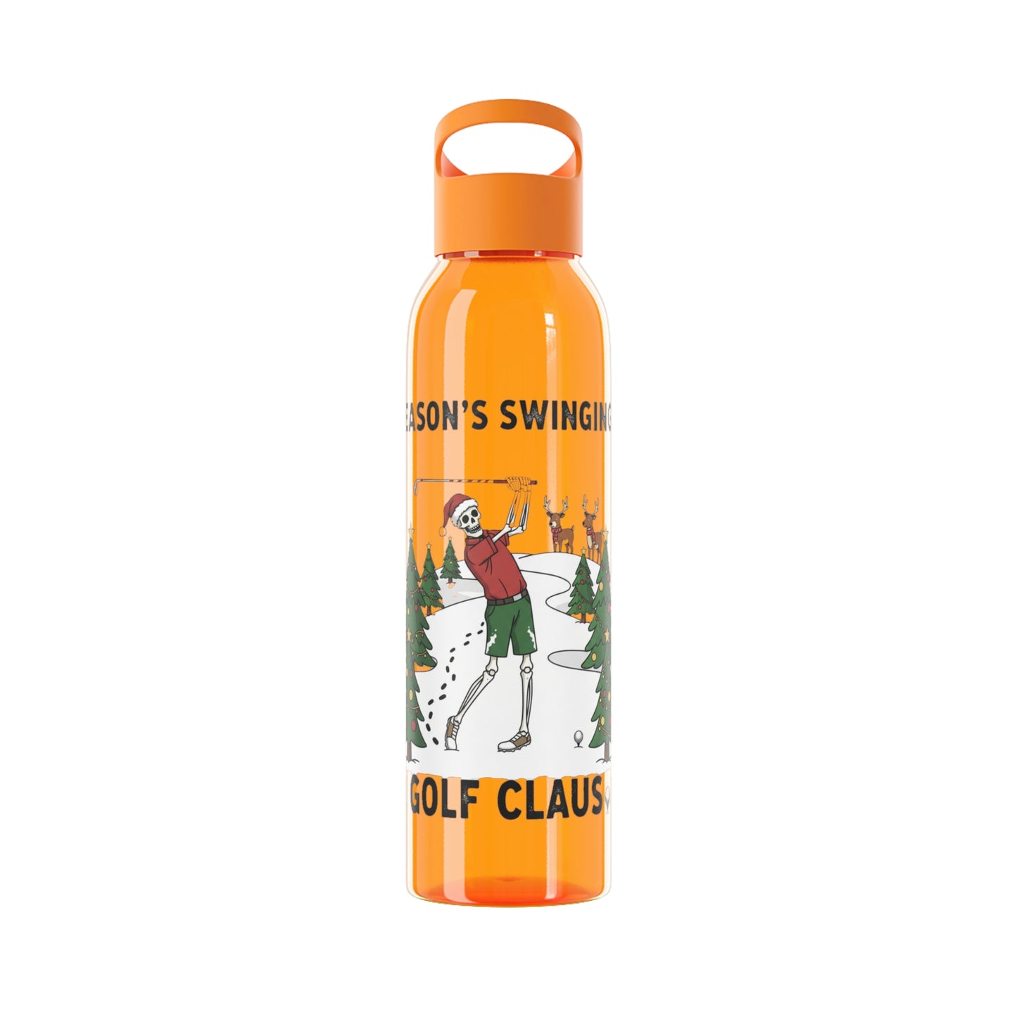 Golf Claus Christmas Golf Water Bottle – Season’s Swinging