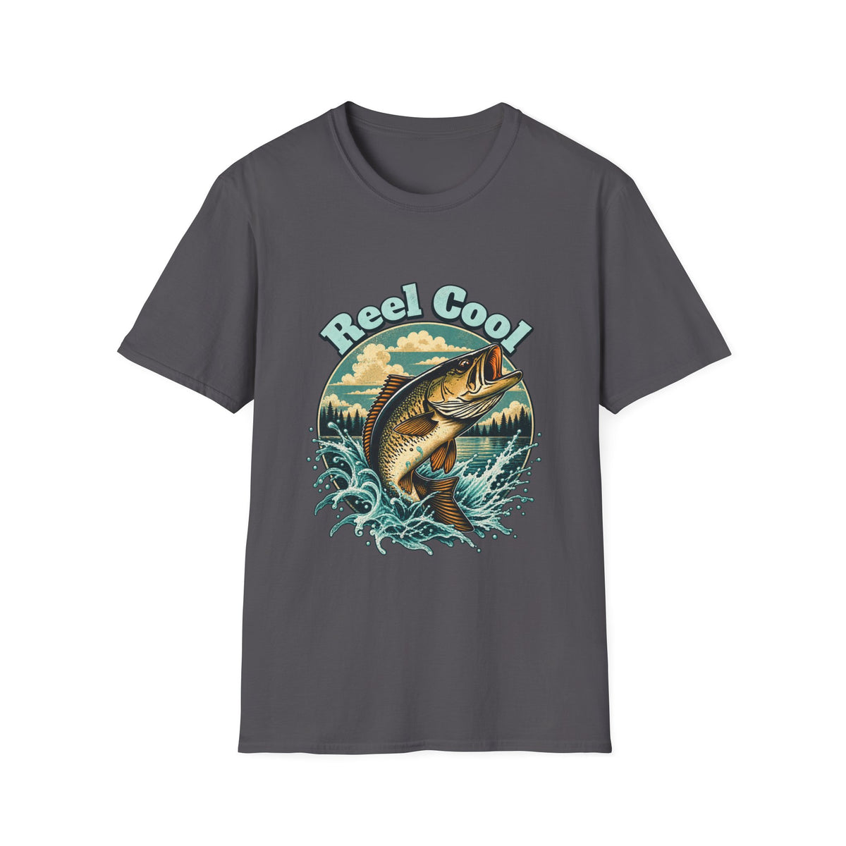 T-shirt de pêche « Reel Cool » – T-shirt graphique rétro pour pêcheur