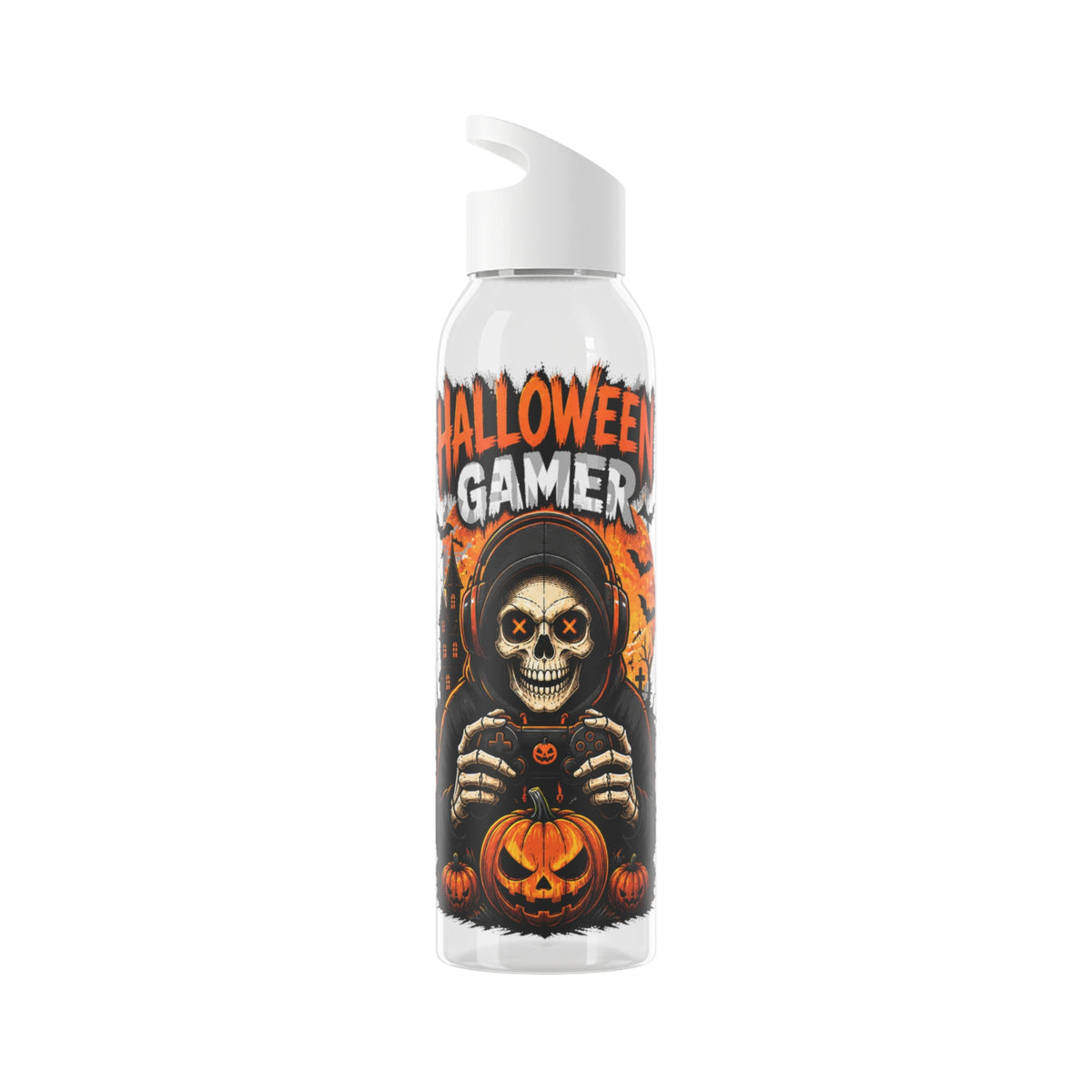 Halloween Gamer Water Bottle – Skull Gaming Bottle