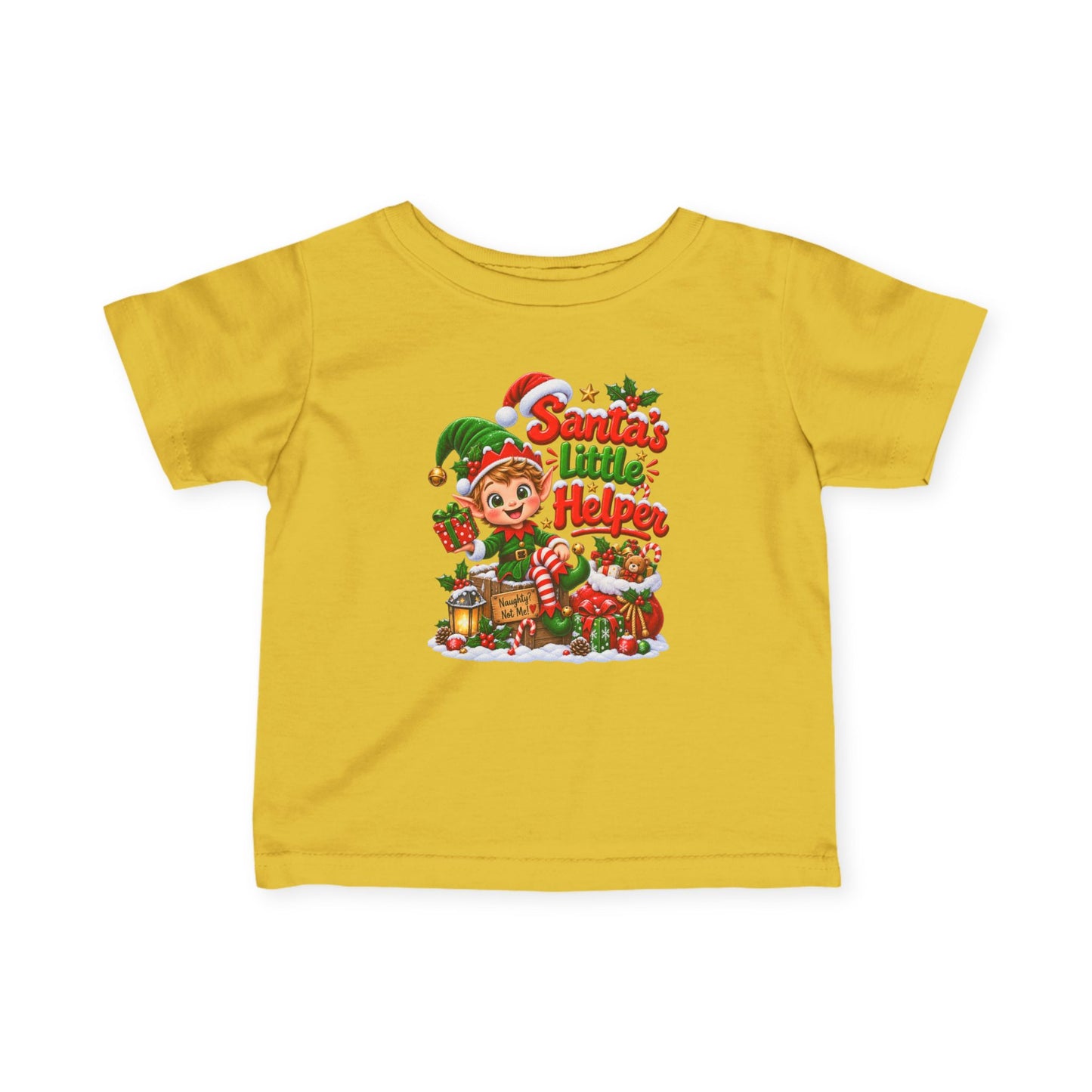 Santa’s Little Helper Infant Christmas T-Shirt – Elf Tee
