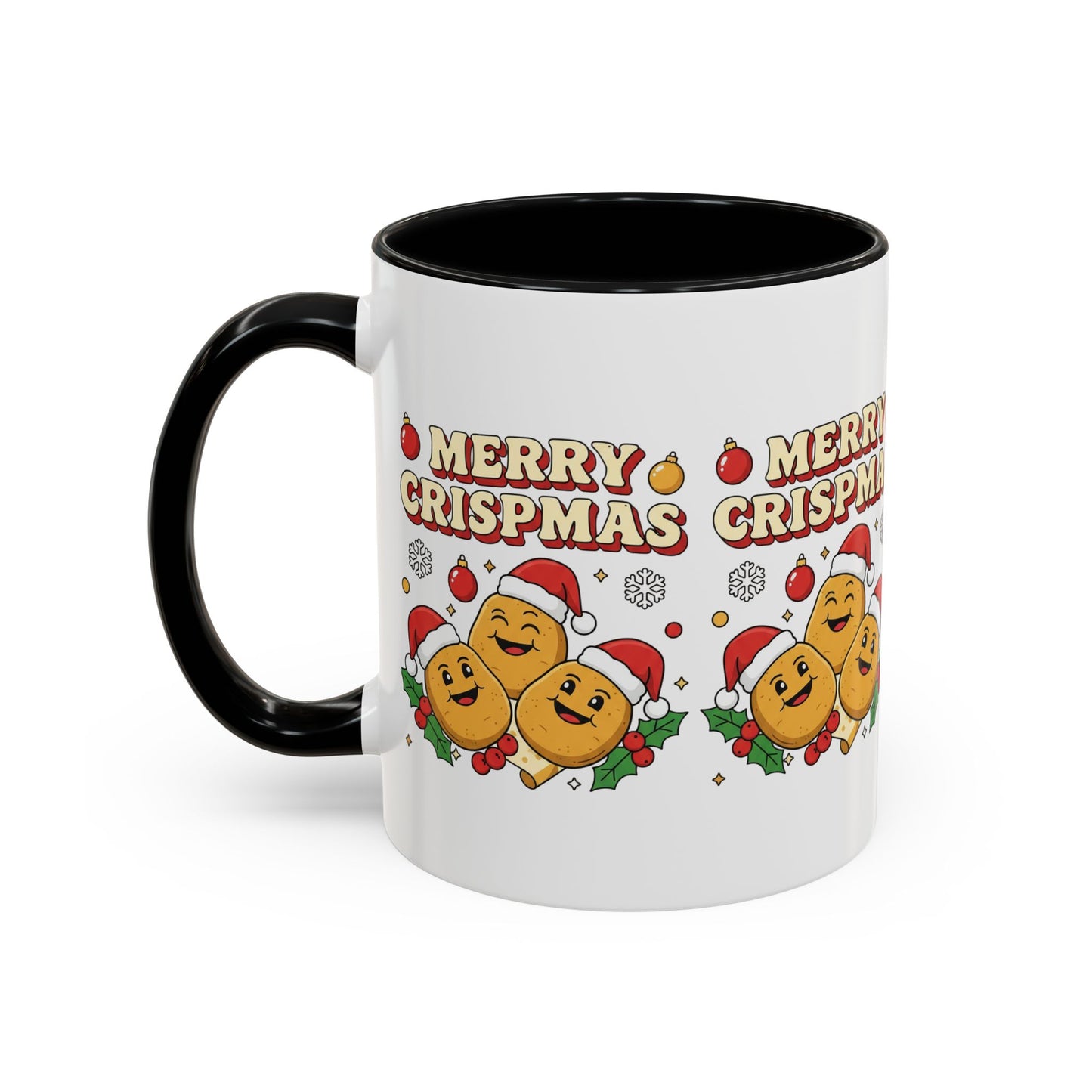 Merry Crispmas Christmas Accent Mug – Funny Festive Mug
