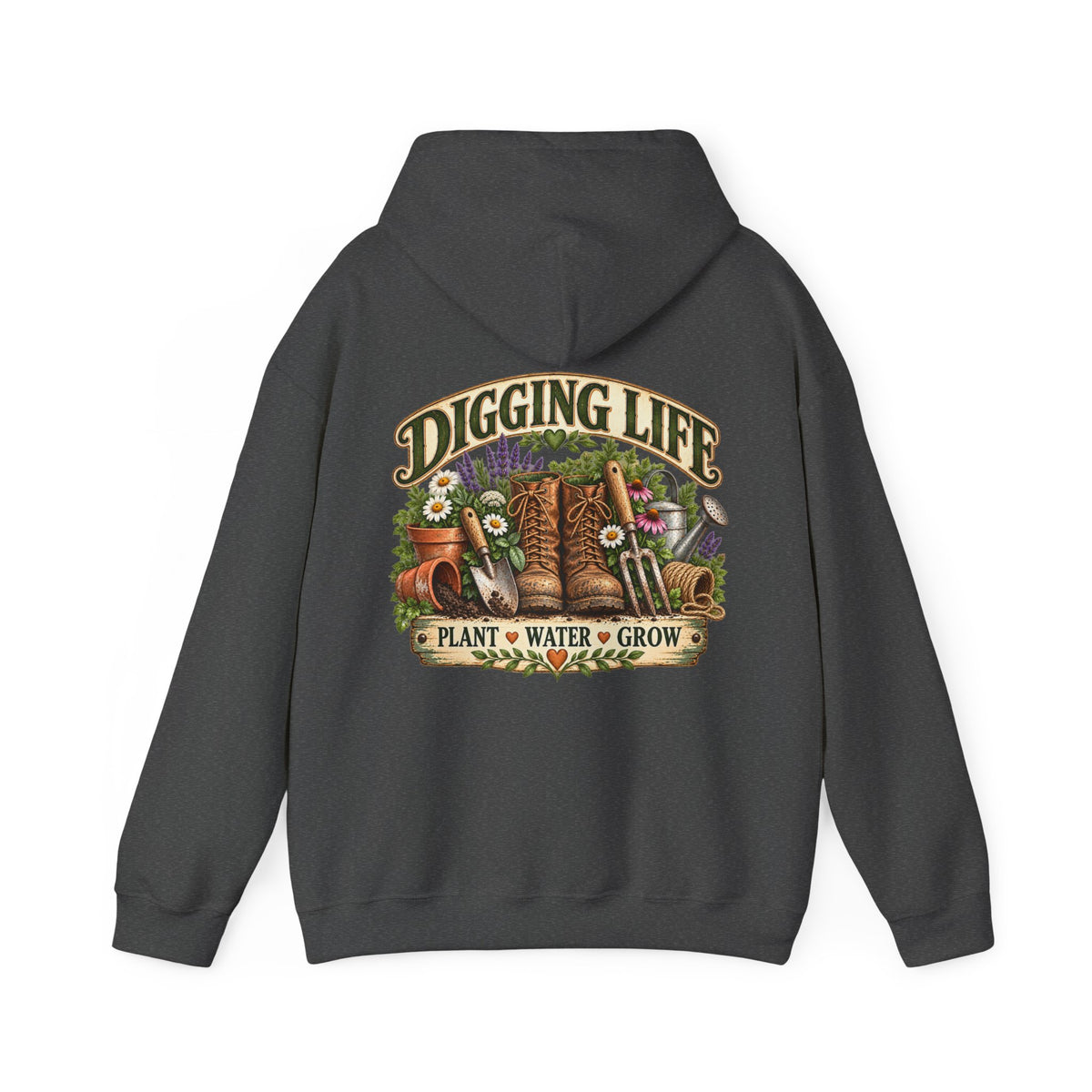 Garten-Hoodie im Vintage-Stil „Digging Life“