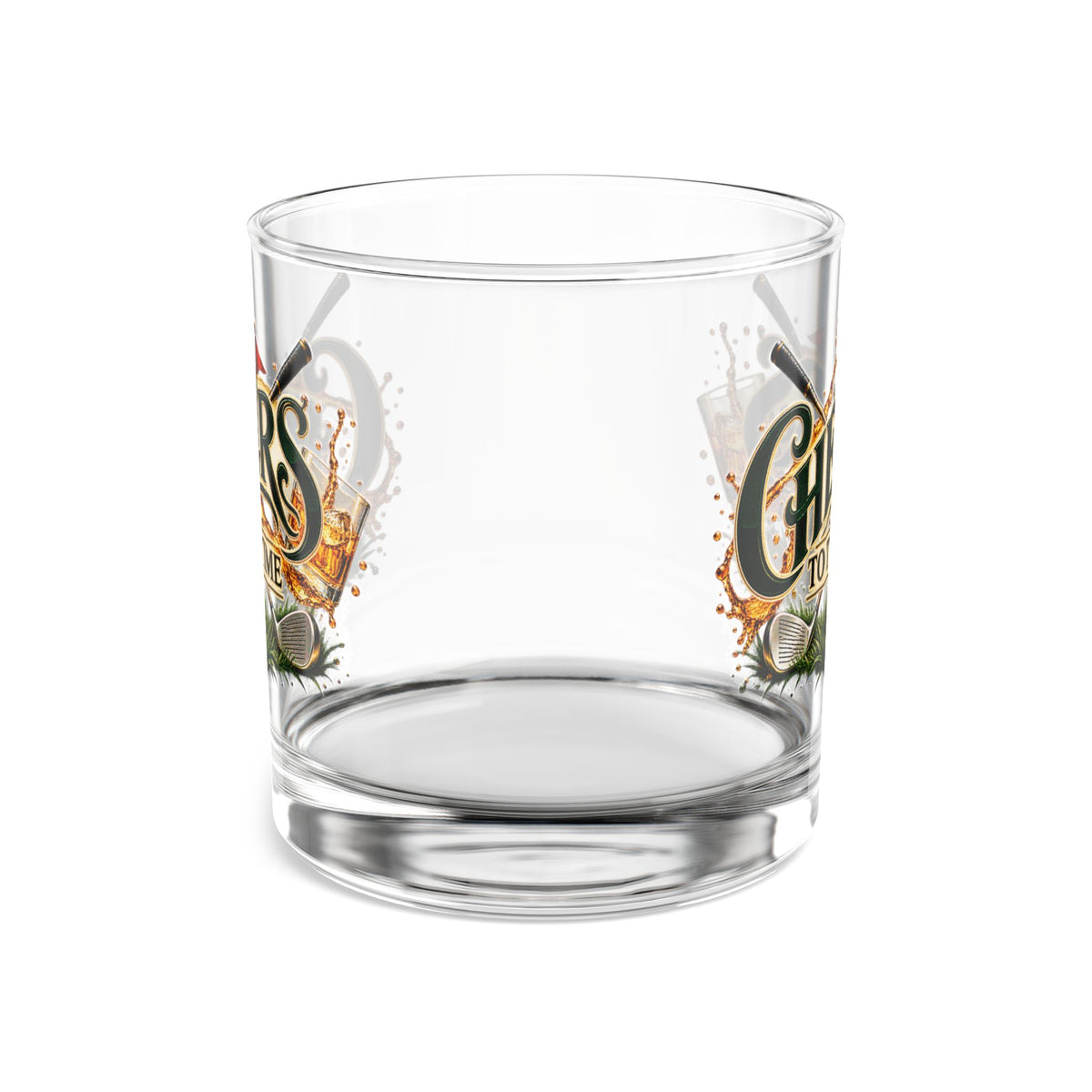 Cheers to Tee Time Golf Rocks Glass – Golfer-Trinkglas