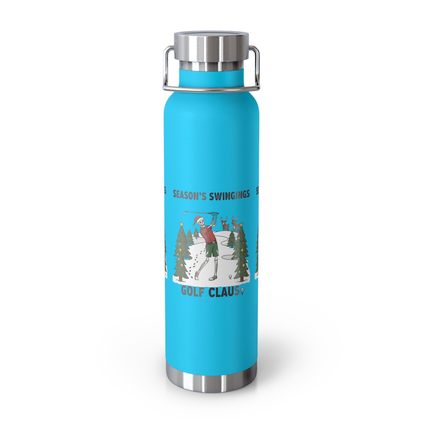 Golf Claus Insulated Flask – Season’s Swingings Christmas Golf Bottle