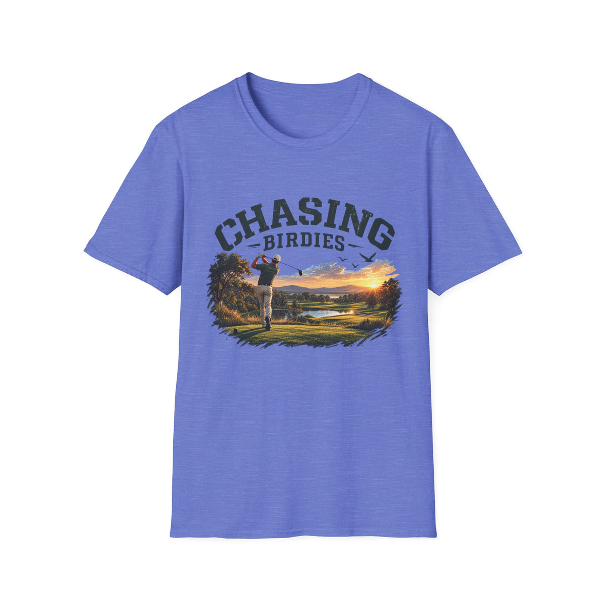 Chasing Birdies Golf T-Shirt – Scenic Golfer Tee