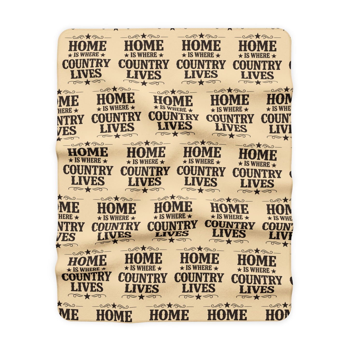 Home Is Where Country Lives Sherpa Fleece Blanket – Country Throw