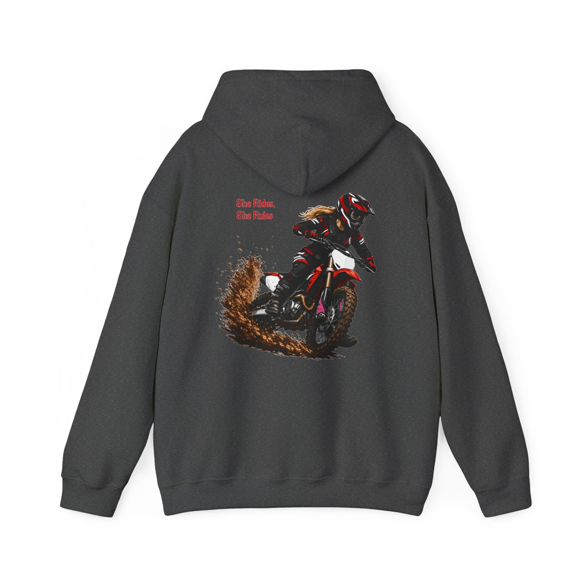 Sweat à capuche de motocross She Rides She Rules – Sweat à capuche de moto tout-terrain pour femme
