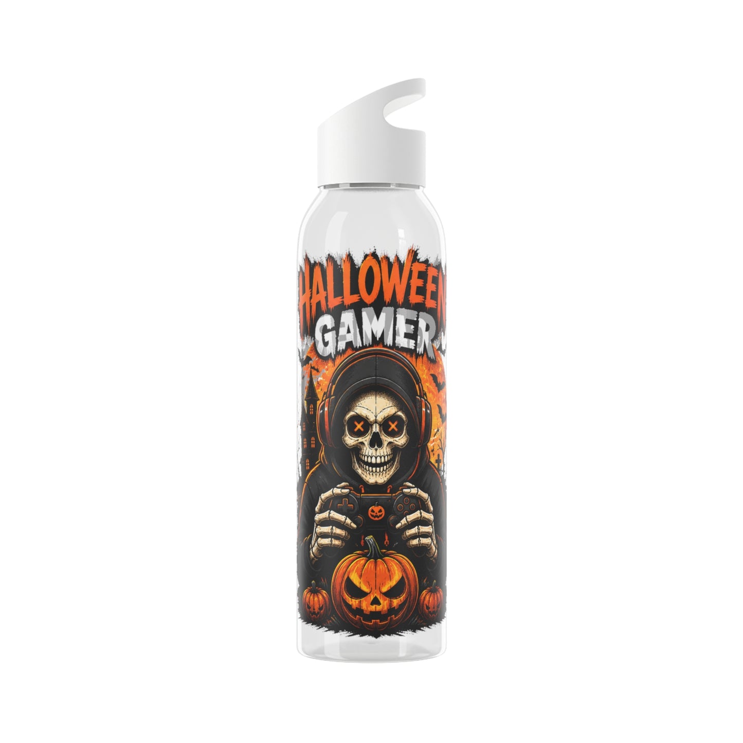 Halloween Gamer Water Bottle – Skull Gaming Bottle