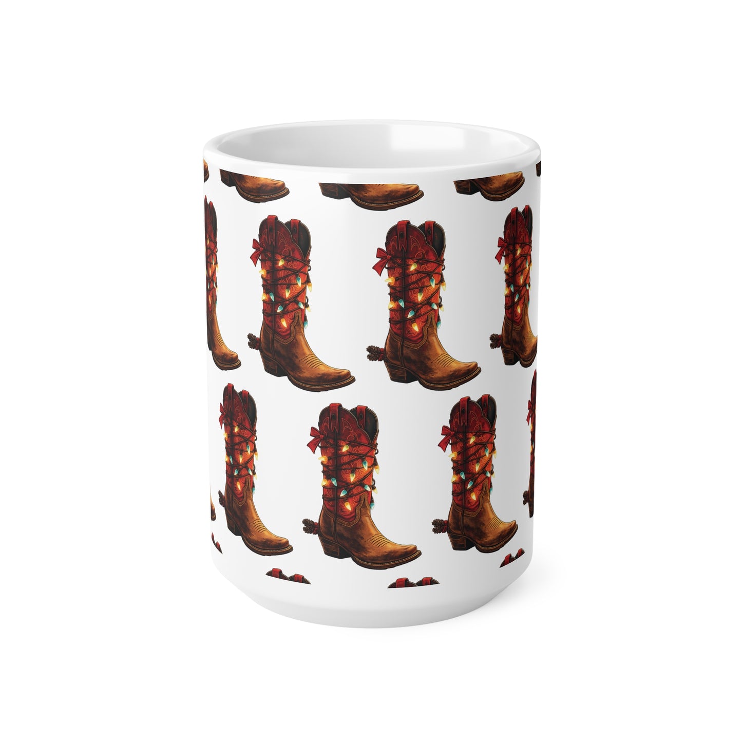 Country Christmas Cowboy Boot Mug – Western Festive Mug