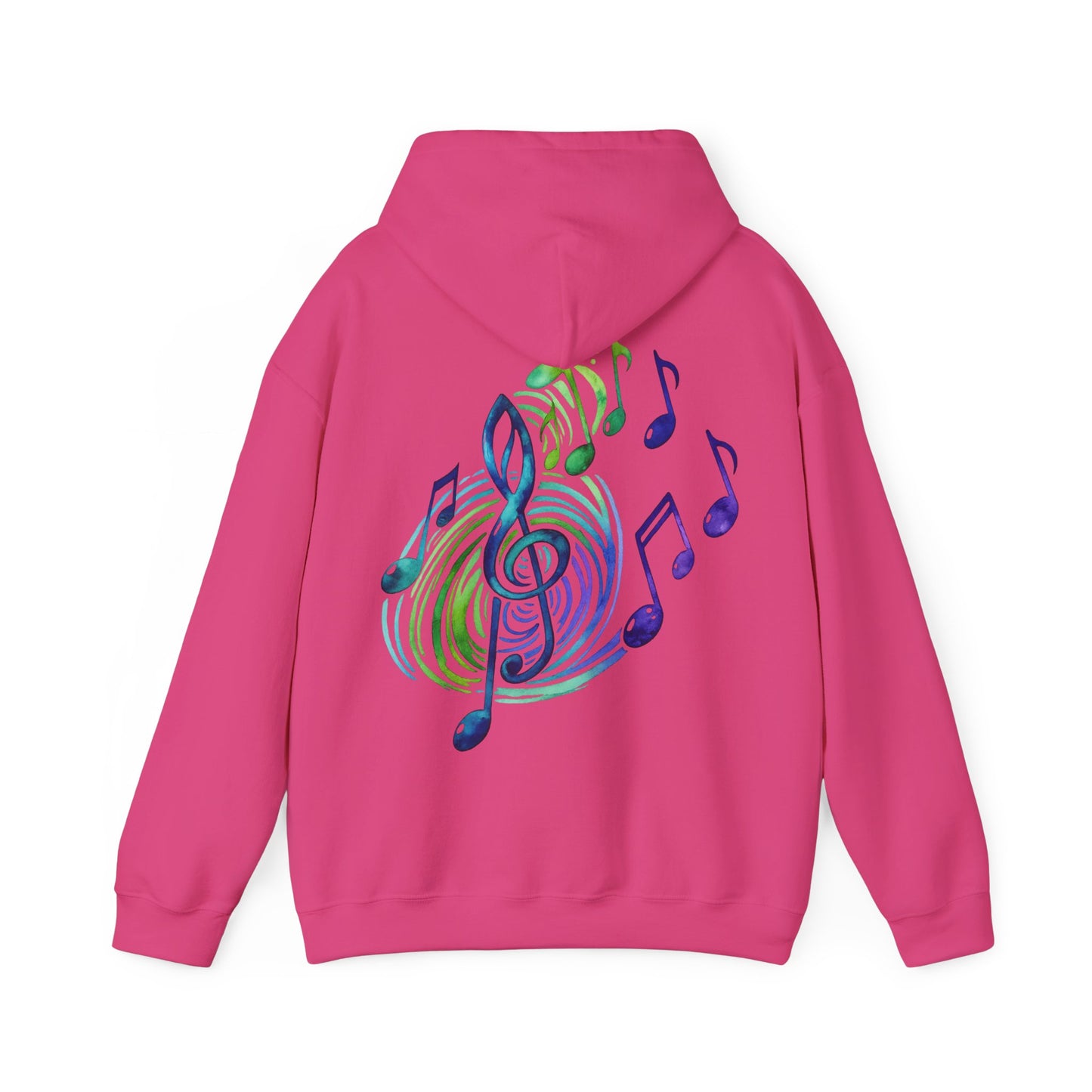 Music Note Hoodie Colorful Treble Clef Graphic Pullover