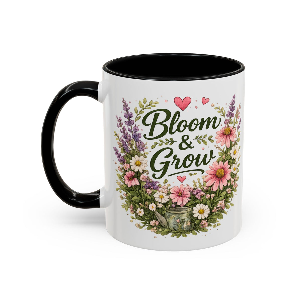 Bloom & Grow Floral Accent Ceramic Mug