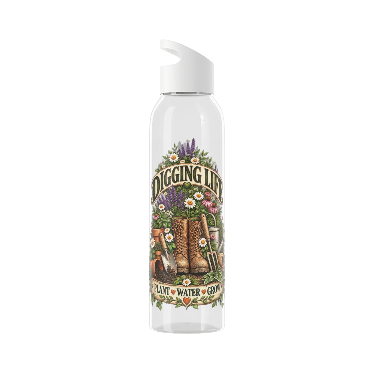 Digging Life Vintage Garden – Slimline Water Bottle