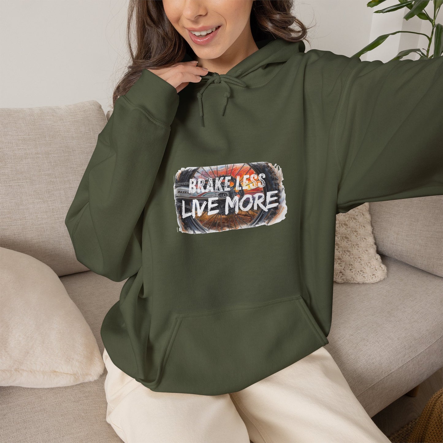 Brake Less Live More Hoodie — Motocross Graphic Pullover