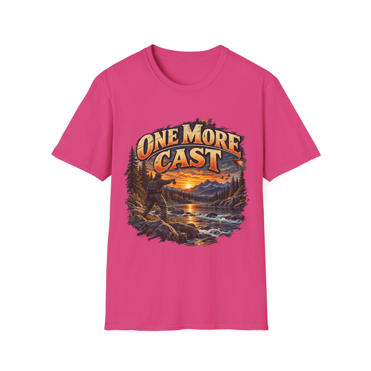One More Cast Fishing T-Shirt – Vintage Angler Graphic Tee