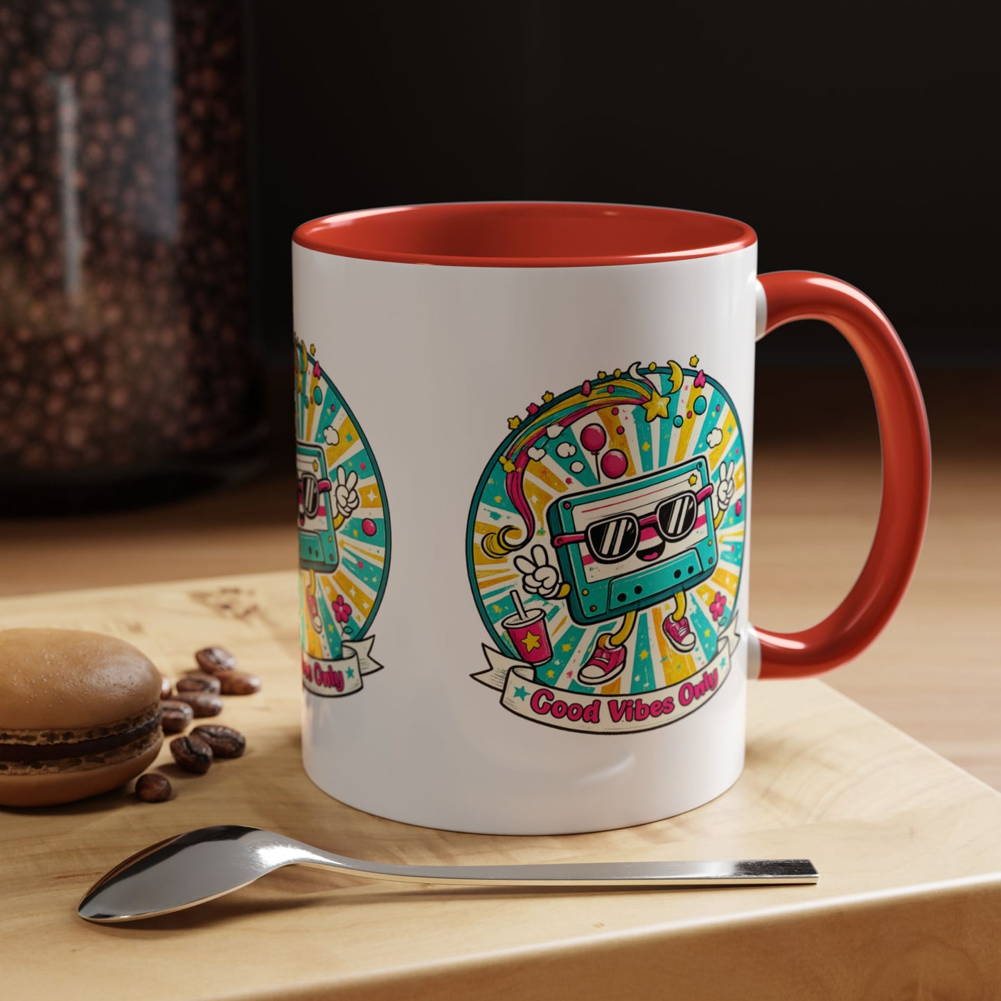 Retro Good Vibes Accent Mug