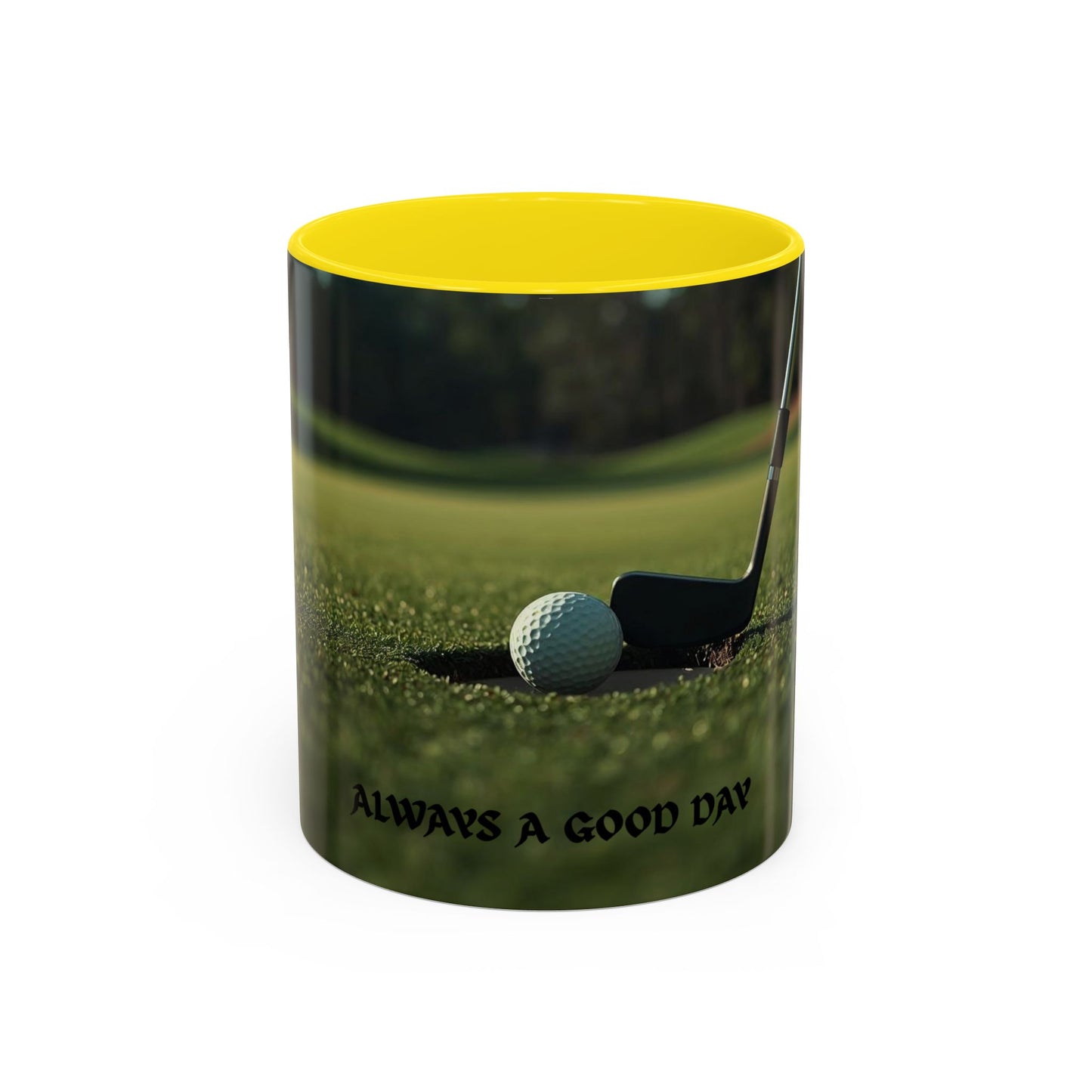 Golf-Inspired Accent Coffee or Tea Mug | Perfect Gift for Golf Lovers | Always A Good Day | Coffee or Tea Mug for Golfers
