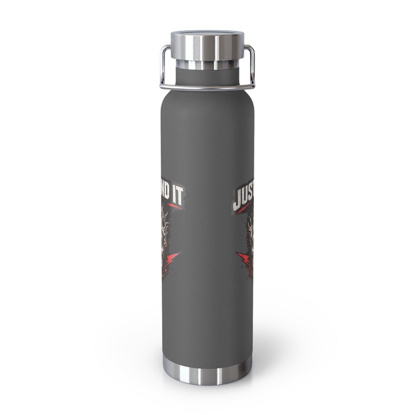 Just Send It Flask   22oz Copper-Insulated Skull & Flames Water Bottle