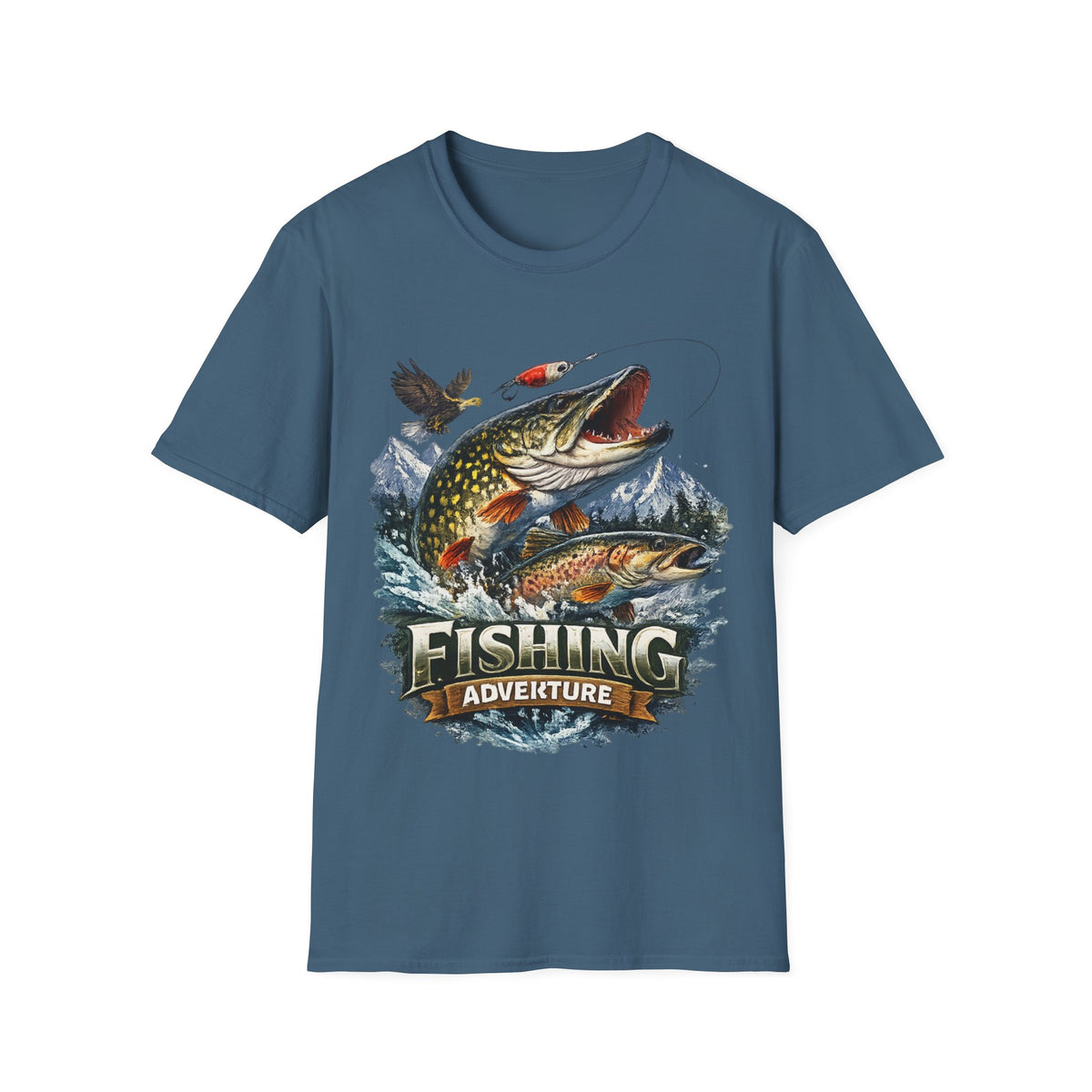 Fishing Adventure T-Shirt – Angler Graphic Fishing Tee