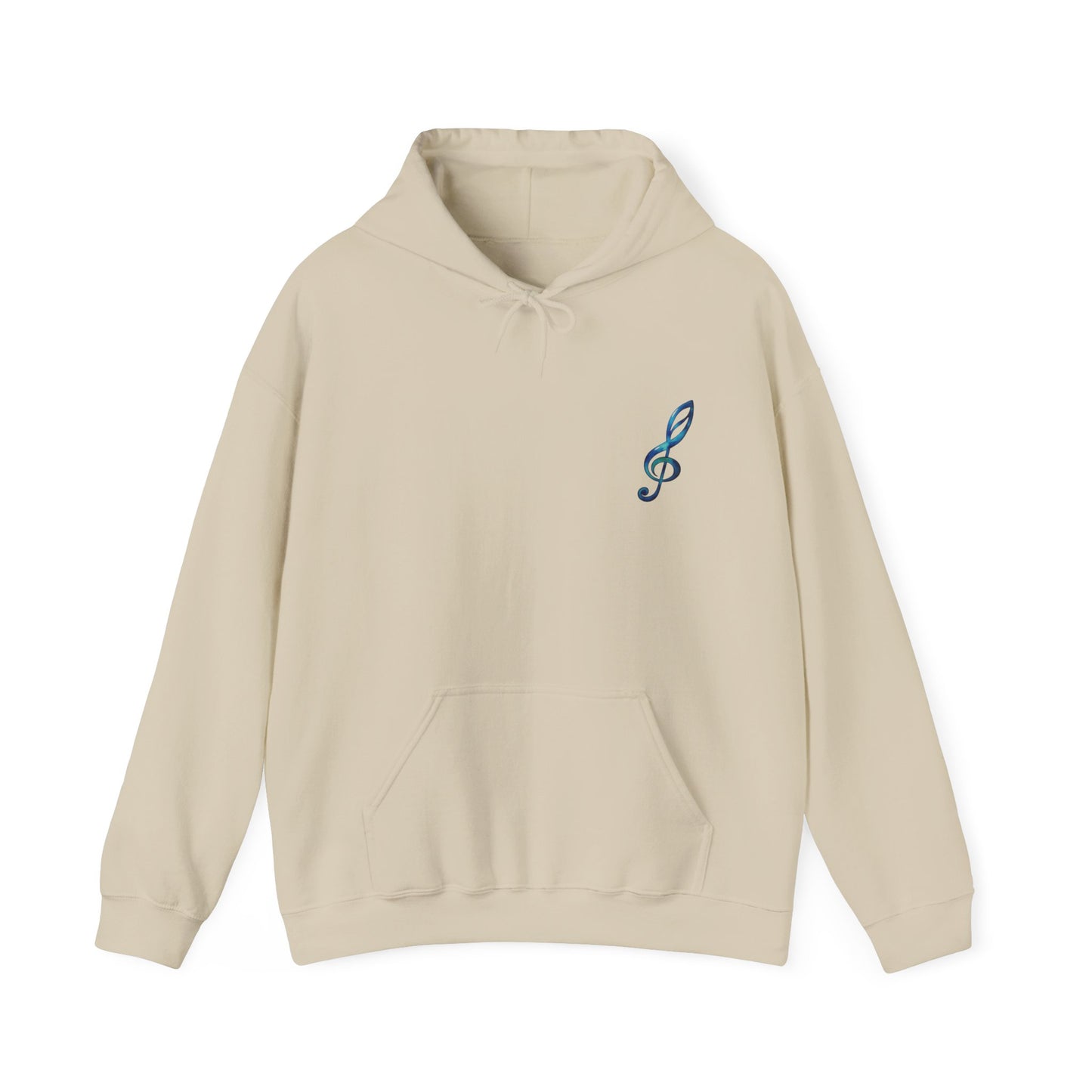 Music Note Hoodie Colorful Treble Clef Graphic Pullover
