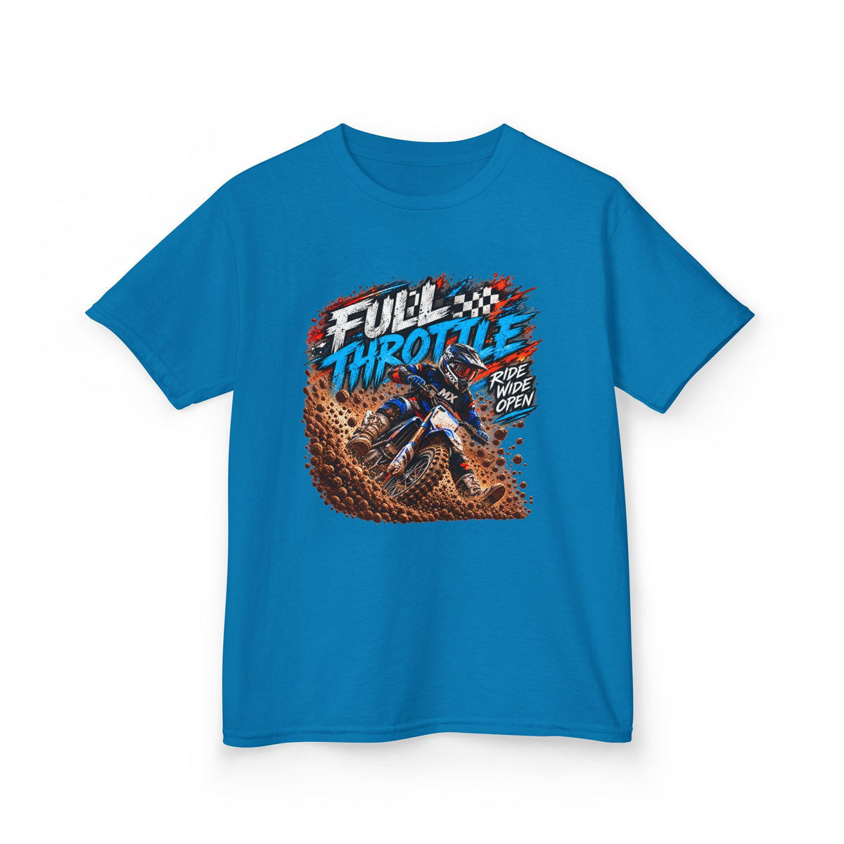 Full Throttle Youth T-Shirt – Kids Motocross Dirt Bike Tee