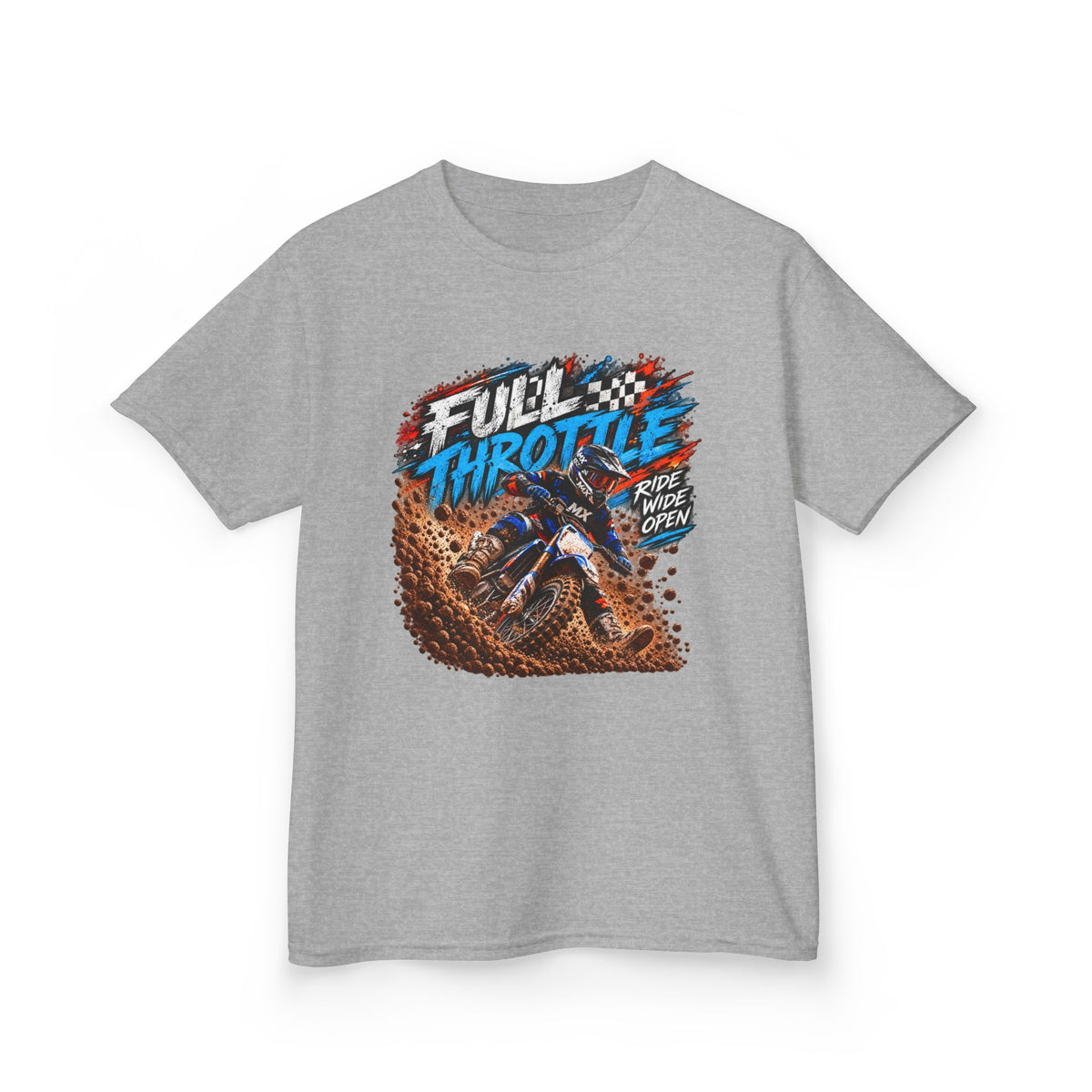 Full Throttle Youth T-Shirt – Kids Motocross Dirt Bike Tee