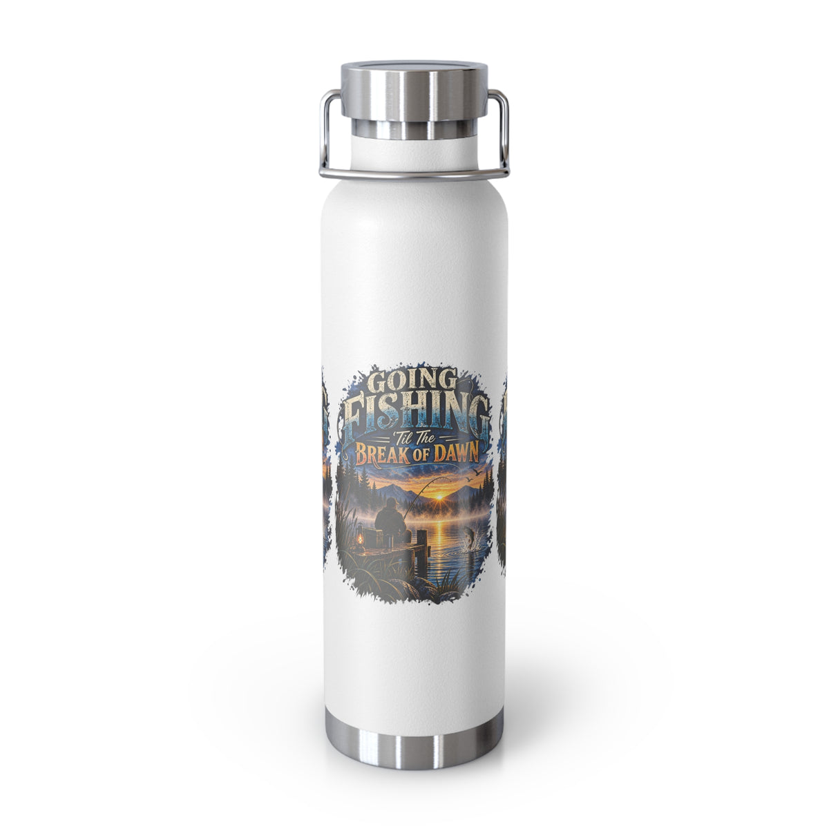 Going Fishing ’Til the Break of Dawn Insulated Flask – Fishing Flask
